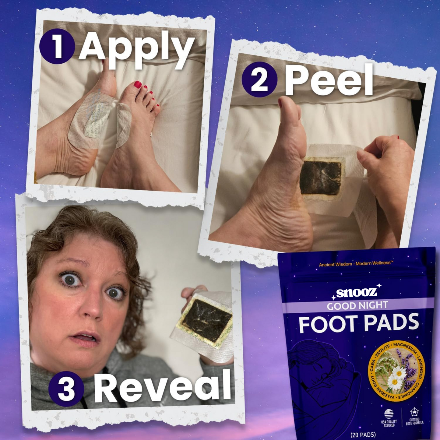 snooz® - Good Night Sleep Detox Foot Pads